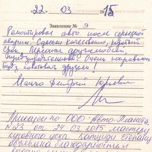 Отзыв Малько Дмитрий Юрьевич